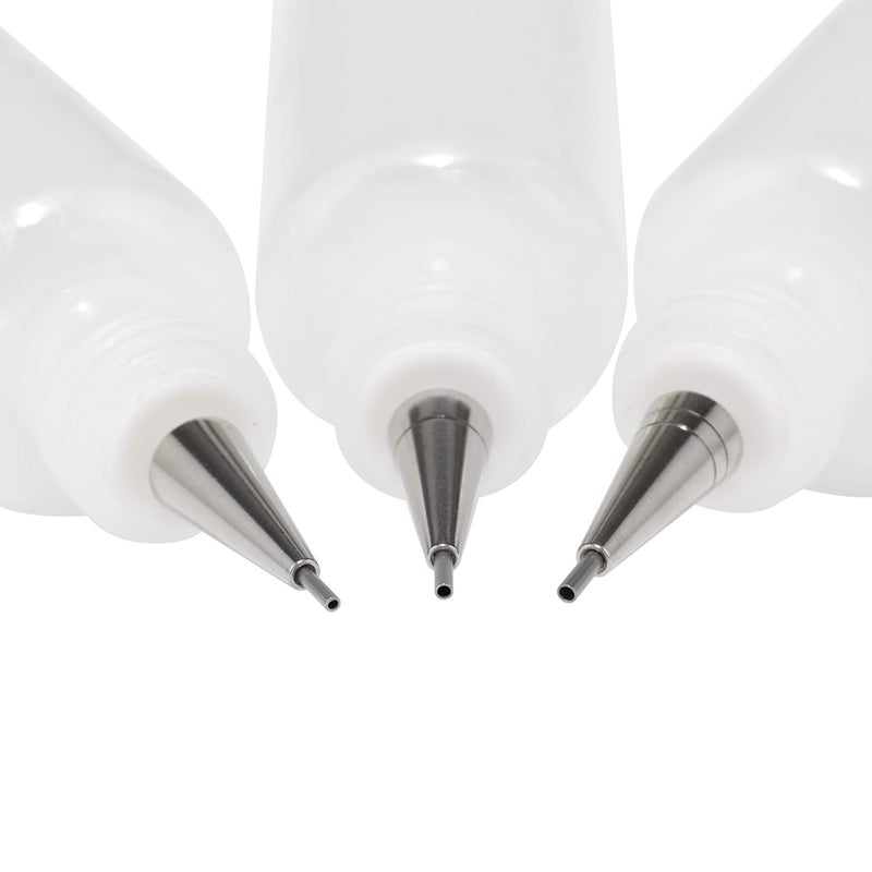 Creative Mark Precision Tip Applicator Bottle - Flo Line Squeeze Bottle with Stainless Steel Tips, for Artist Paint, Fluid Media, Ink, Watercolor, Quilling, Glitters and Masking Fluid (Pack of 3) - Image 3
